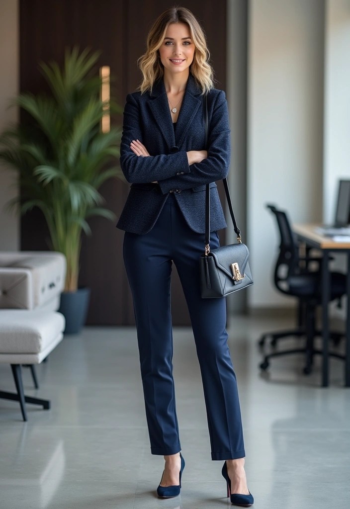 21 Professional Winter Work Outfits That'll Make You the Office Style Star! - 6. Monochrome Magic