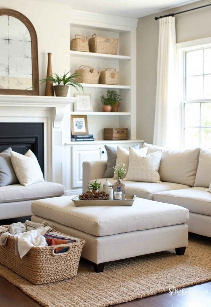 21 Stunning DIY Living Room Ideas That Will Transform Your Space on a Budget! - 11. Creative Storage Solutions