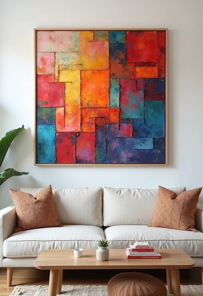 21 Stunning DIY Living Room Ideas That Will Transform Your Space on a Budget! - 12. DIY Fabric Wall Art