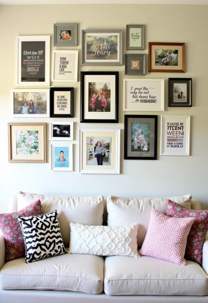 21 Stunning DIY Living Room Ideas That Will Transform Your Space on a Budget! - 2. DIY Gallery Wall