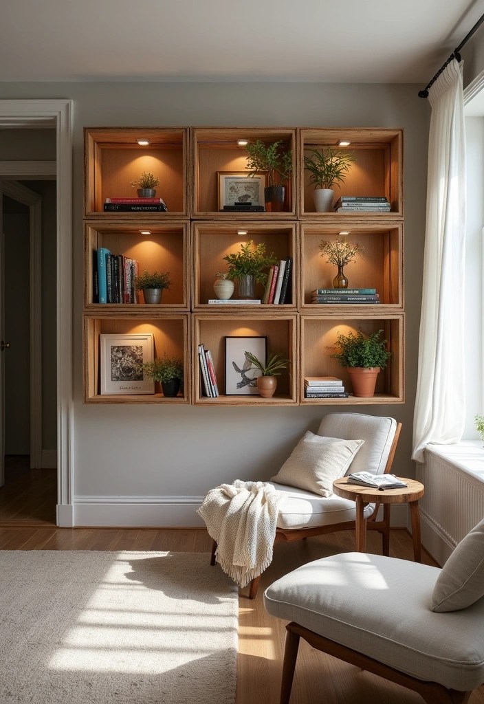 21 Stunning DIY Living Room Ideas That Will Transform Your Space on a Budget! - 7. Stylish Shelving Units