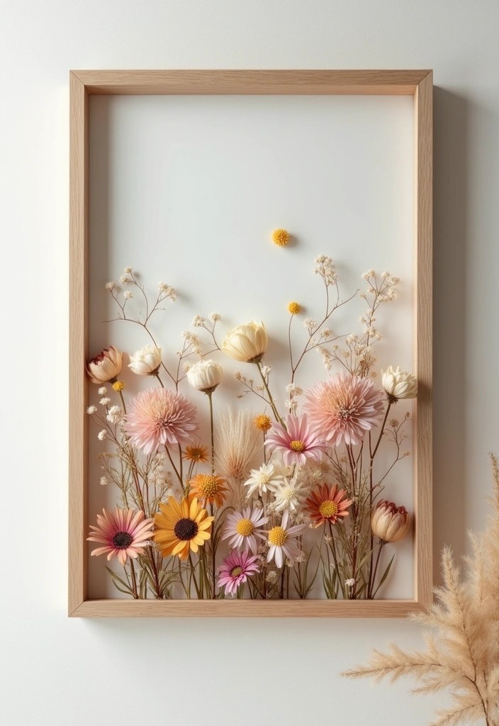 21 Stunning DIY Wall Art Projects That'll Elevate Your Home Aesthetic (You’ll Want to Try #12!) - 15. Dried Flower Art