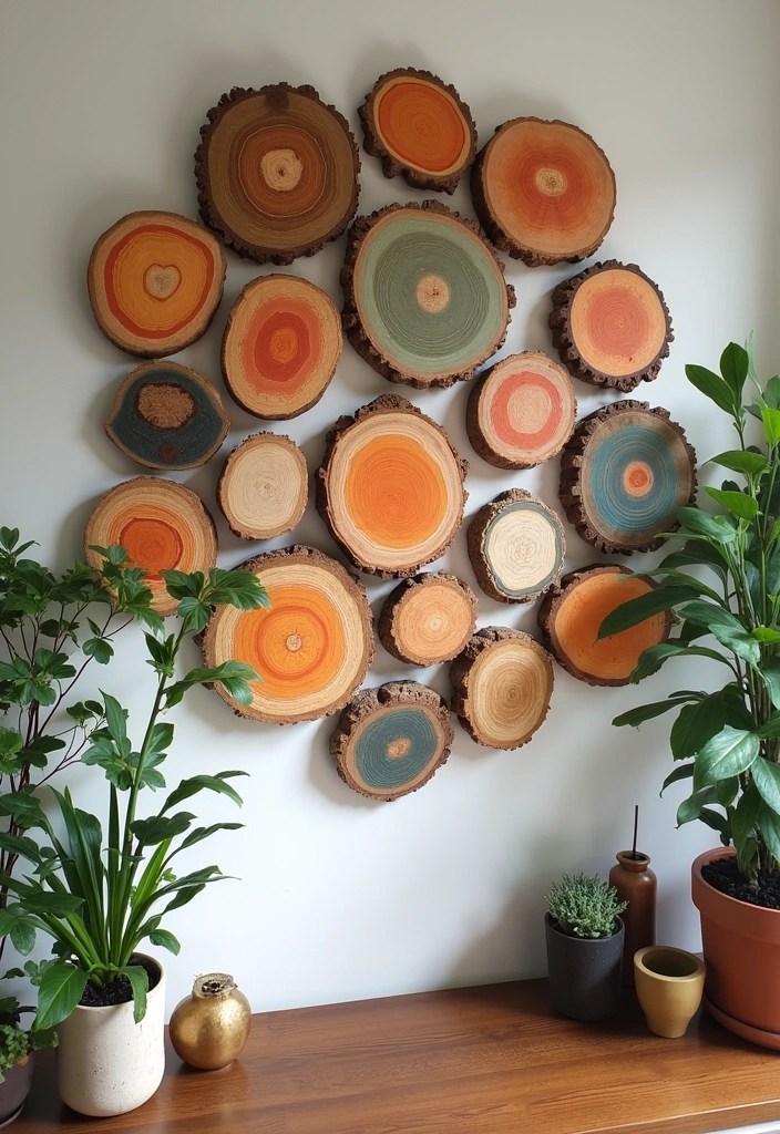 21 Stunning DIY Wall Art Projects That'll Elevate Your Home Aesthetic (You’ll Want to Try #12!) - 8. Wood Slice Art