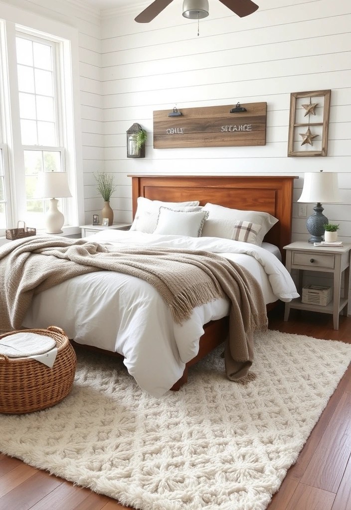 21 Stunning Modern Bedroom Designs That Will Transform Your Space (You Won't Believe #15!) - 11. Cozy Farmhouse Charm