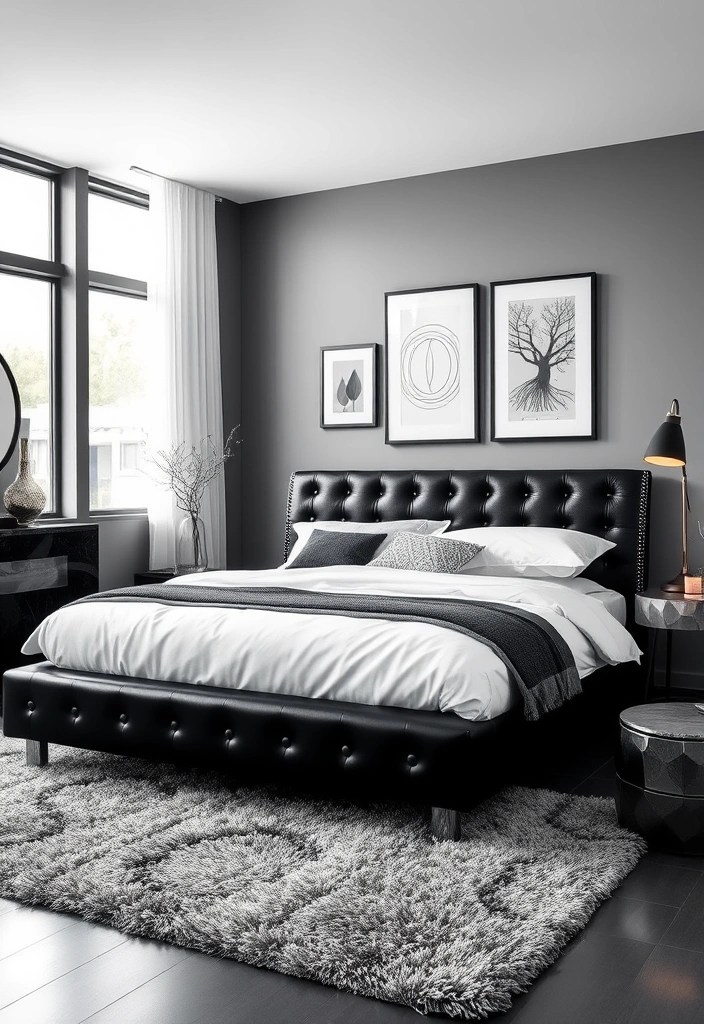 21 Stunning Modern Bedroom Designs That Will Transform Your Space (You Won't Believe #15!) - 15. Bold Monochrome
