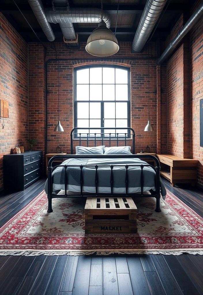 21 Stunning Modern Bedroom Designs That Will Transform Your Space (You Won't Believe #15!) - 2. Industrial Loft Vibes