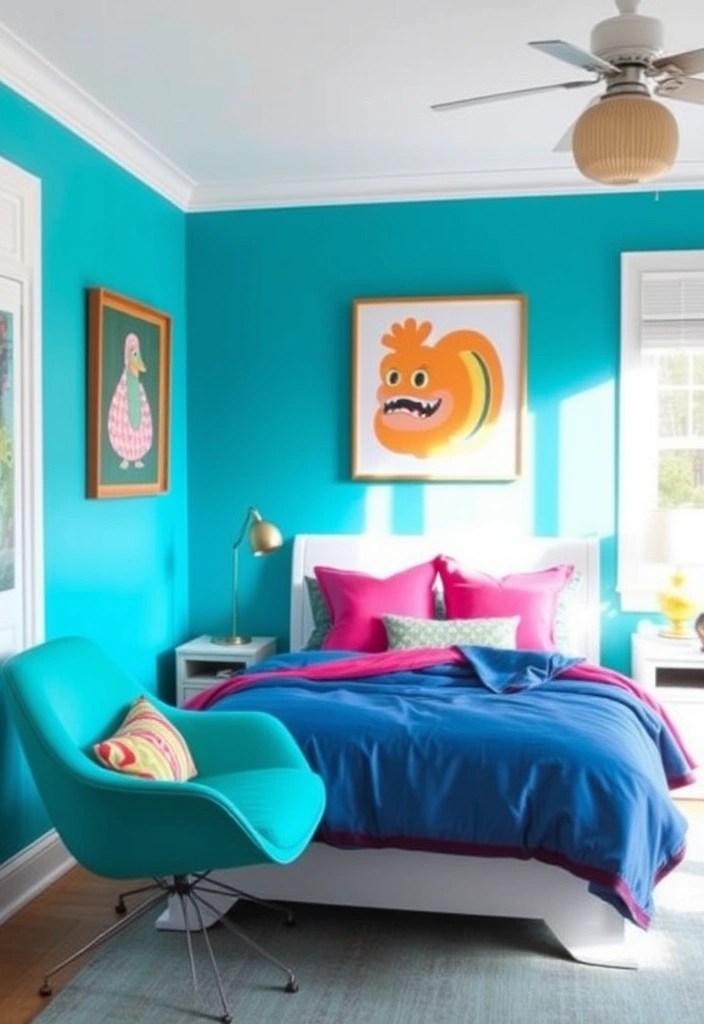 21 Stunning Modern Bedroom Designs That Will Transform Your Space (You Won't Believe #15!) - 5. Vibrant Color Pops