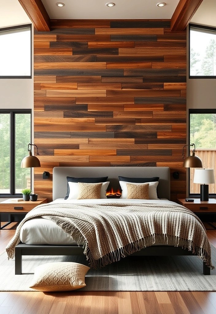 21 Stunning Modern Bedroom Designs That Will Transform Your Space (You Won't Believe #15!) - 6. Rustic Modern Fusion