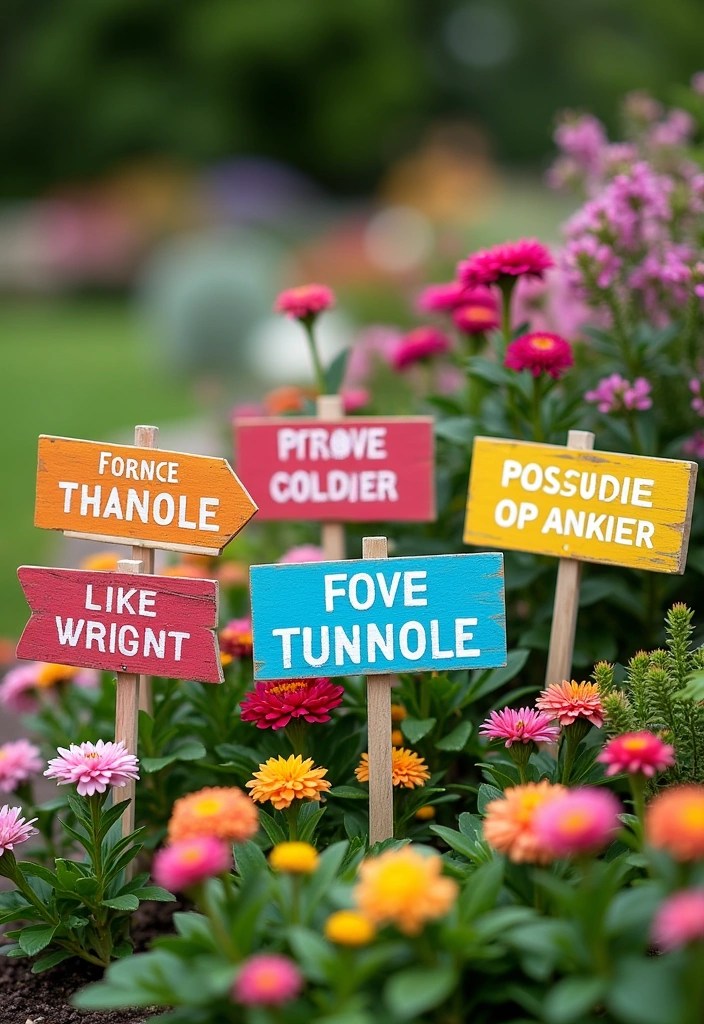 22 Charming DIY Garden Decor Projects That'll Make Your Outdoors Shine! - 13. Fun Garden Signs