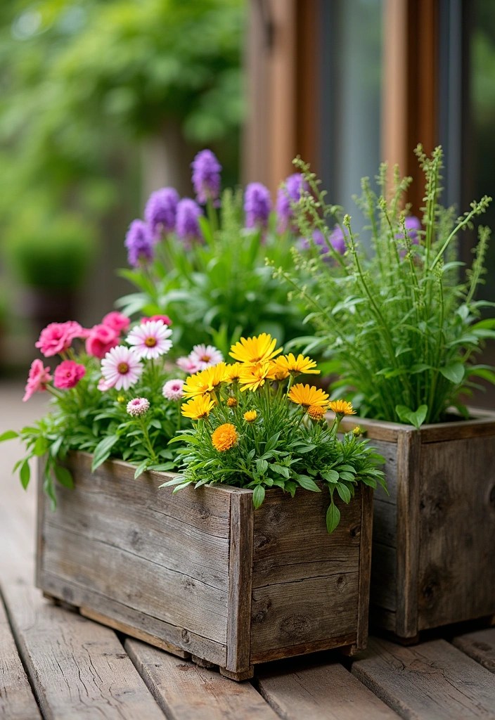 22 Charming DIY Garden Decor Projects That'll Make Your Outdoors Shine! - 2. Rustic Wooden Planters