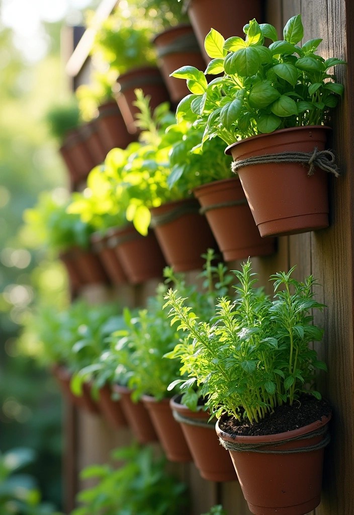 22 Charming DIY Garden Decor Projects That'll Make Your Outdoors Shine! - 4. Hanging Herb Garden