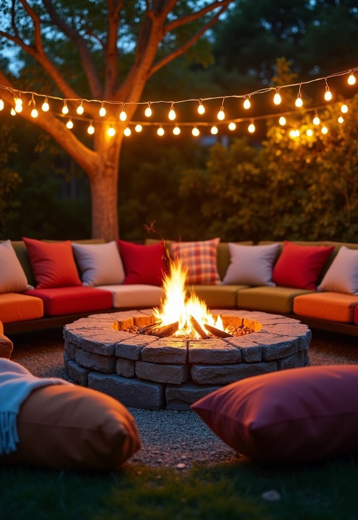 22 Charming DIY Garden Decor Projects That'll Make Your Outdoors Shine! - 7. DIY Fire Pit Area