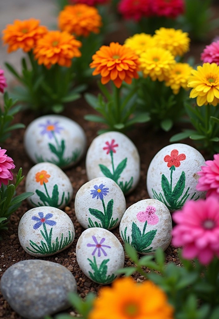22 Charming DIY Garden Decor Projects That'll Make Your Outdoors Shine! - 8. Painted Rocks