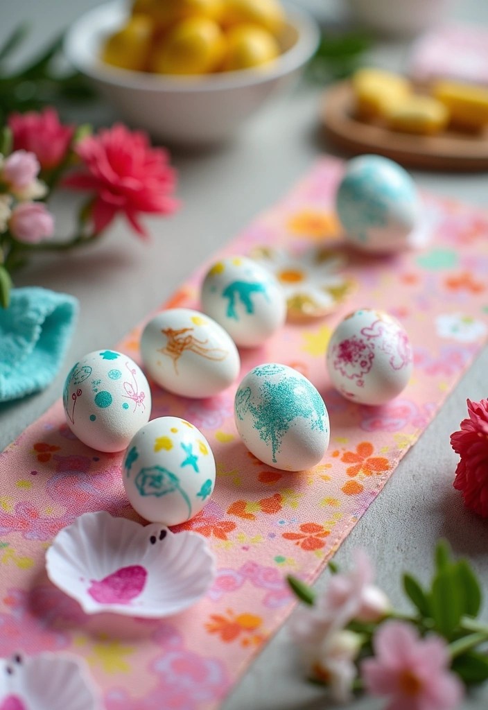 22 Creative Easter Egg Decor Ideas That Will Blow Your Mind (You’ll Want to Try #11!) - 13. Stamp Art Eggs