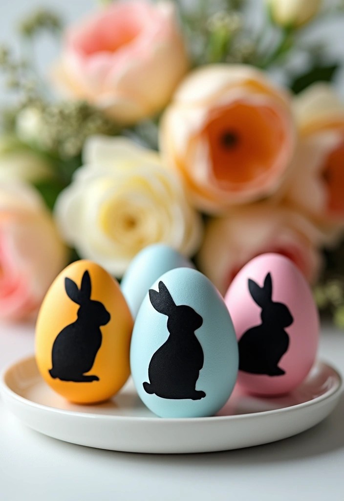 22 Creative Easter Egg Decor Ideas That Will Blow Your Mind (You’ll Want to Try #11!) - 14. Silhouette Eggs