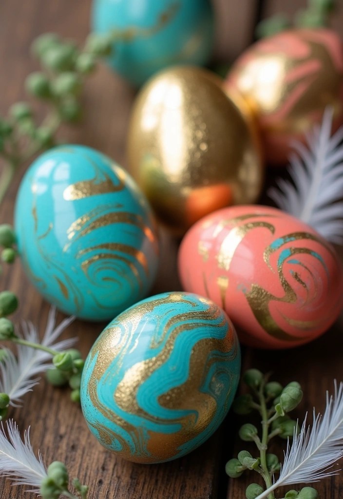 22 Creative Easter Egg Decor Ideas That Will Blow Your Mind (You’ll Want to Try #11!) - 2. Marbled Eggs