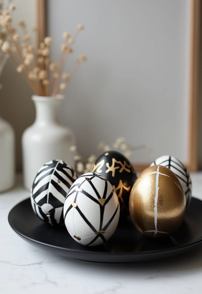 22 Creative Easter Egg Decor Ideas That Will Blow Your Mind (You’ll Want to Try #11!) - 9. Geometric Pattern Eggs