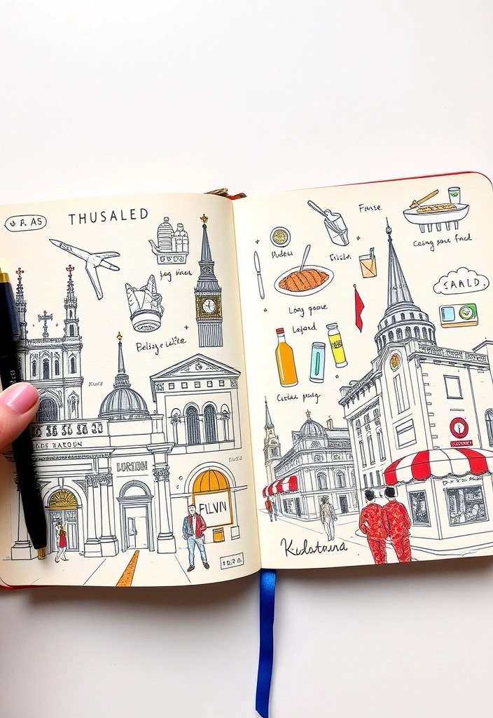 25 Mind-Blowing Drawing Ideas for Beginners That'll Ignite Your Creativity! - 10. Travel Journaling
