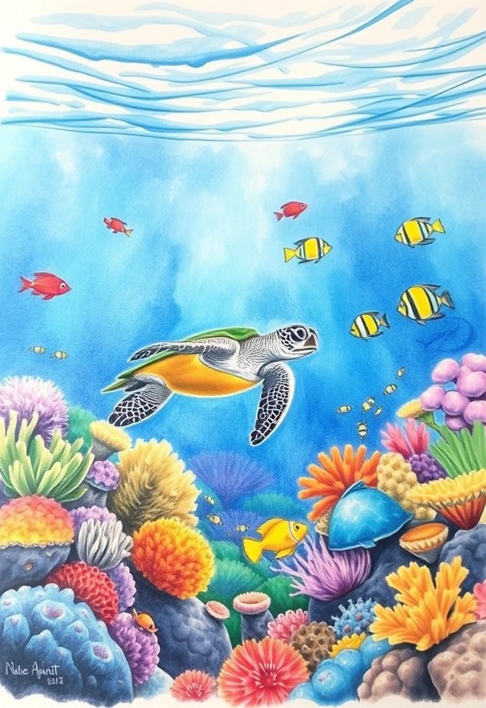 25 Mind-Blowing Drawing Ideas for Beginners That'll Ignite Your Creativity! - 17. Underwater Scenes