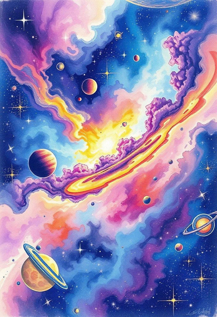 25 Mind-Blowing Drawing Ideas for Beginners That'll Ignite Your Creativity! - 19. Space Exploration