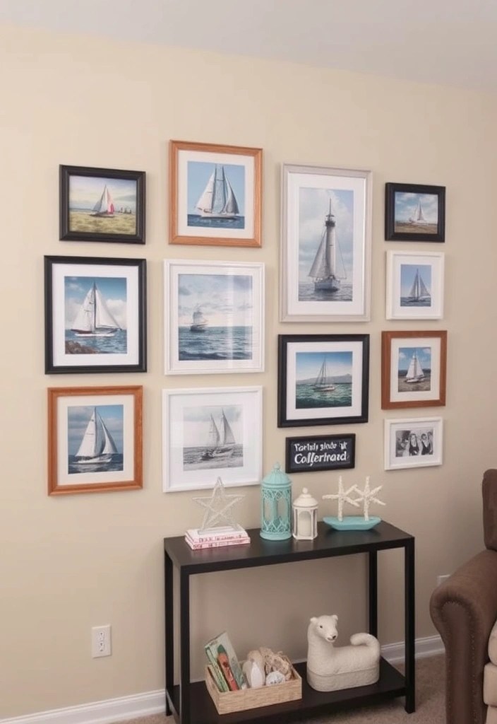 25 Stunning Beach Decor Ideas That’ll Transform Your Home into a Coastal Paradise! - 2. Nautical Wall Art