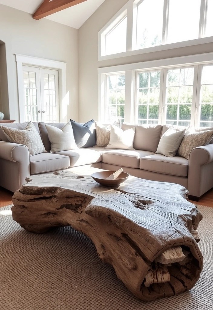 25 Stunning Beach Decor Ideas That’ll Transform Your Home into a Coastal Paradise! - 4. Driftwood Furniture