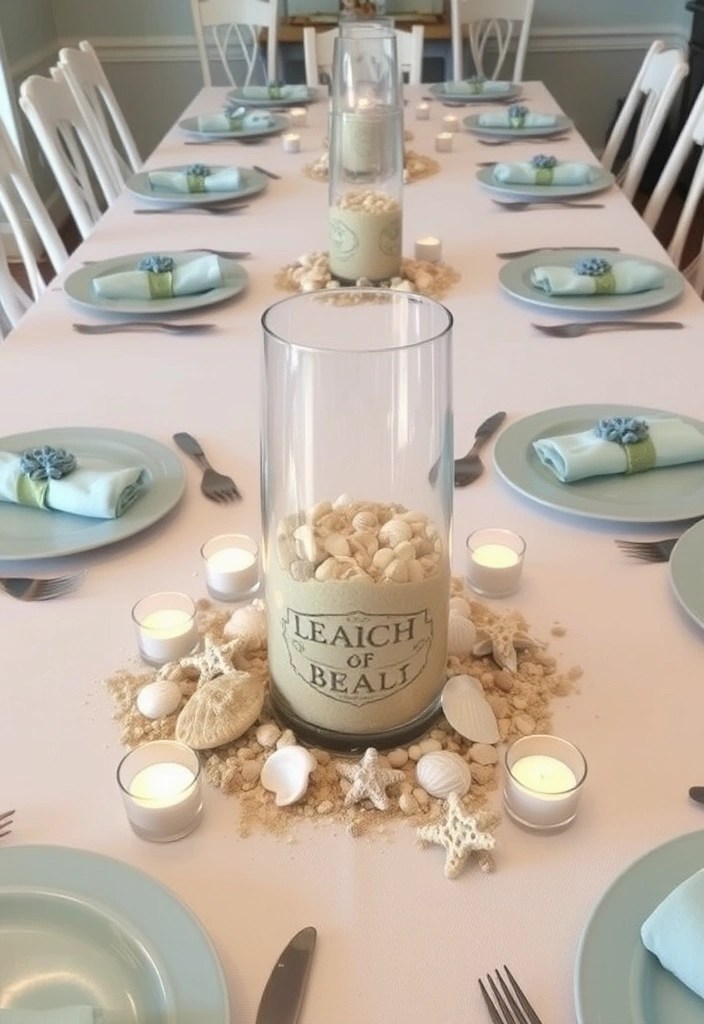 25 Stunning Beach Decor Ideas That’ll Transform Your Home into a Coastal Paradise! - 6. Beachy Centerpieces