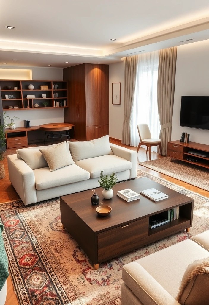 25 Stunning DIY Living Room Aesthetic Ideas That Will Make You Wish You Started Sooner! - 16. Design a Multi-Functional Room