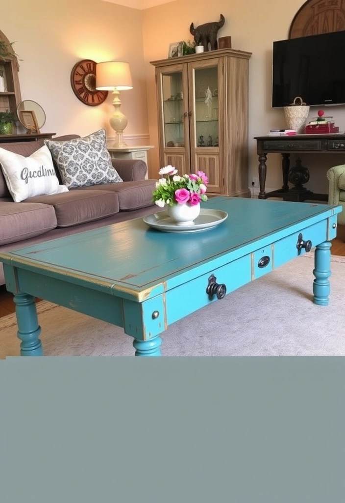 25 Stunning DIY Living Room Aesthetic Ideas That Will Make You Wish You Started Sooner! - 2. Upcycle Old Furniture