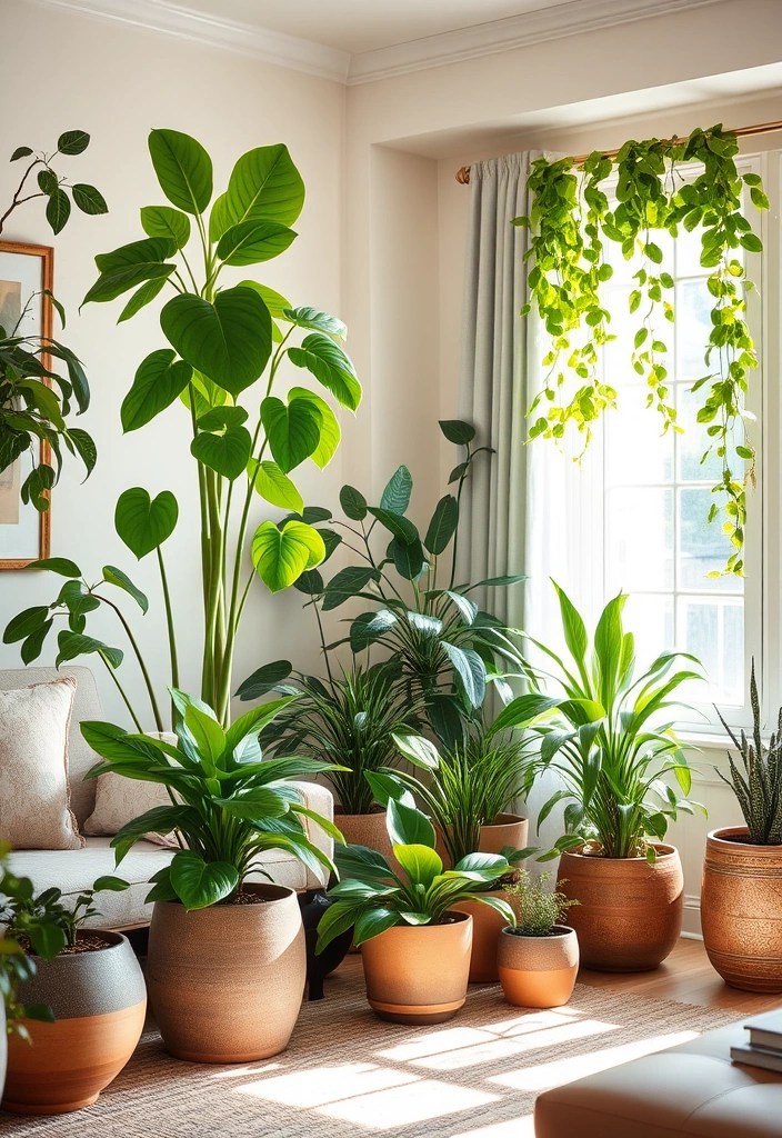 25 Stunning DIY Living Room Aesthetic Ideas That Will Make You Wish You Started Sooner! - 3. Incorporate Indoor Plants