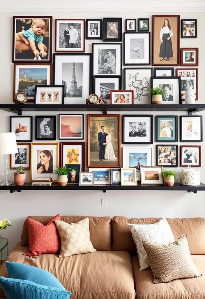 25 Stunning DIY Living Room Aesthetic Ideas That Will Make You Wish You Started Sooner! - 4. Create a Gallery Wall