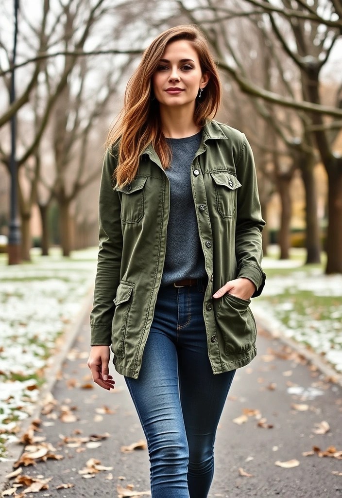 25 Stunning Winter Fashion Ideas That'll Keep You Cozy and Chic (Wait Until You See #15!) - 14. Trendy Utility Jackets