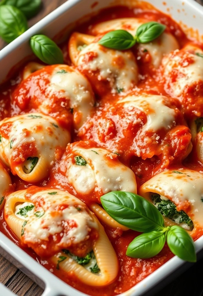 9 Flavorful Vegetarian Date Night Recipes That Even Meat Lovers Will Adore! - 1. Creamy Spinach and Ricotta Stuffed Shells
