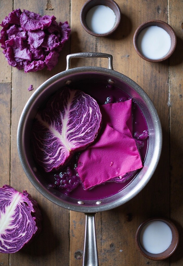 10 Incredible Natural Dyeing Methods You Never Knew Existed (Wait Until You See #4!) - 3. Red Cabbage Wonders
