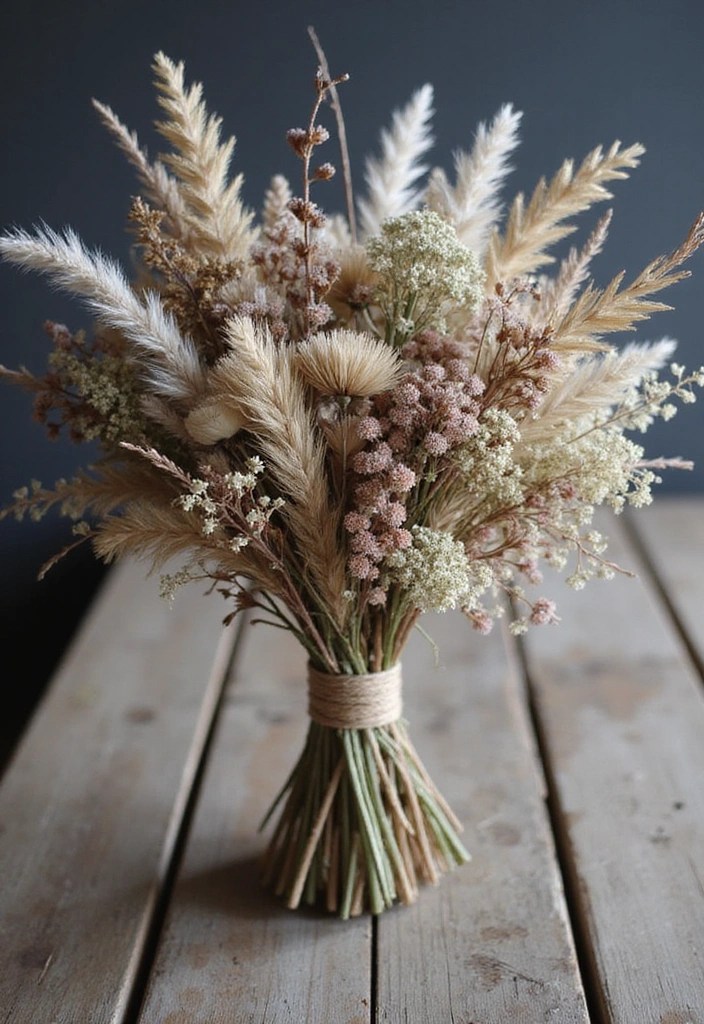 10 Unique Bridal Bouquets That Will Make You Say 'I Do' to Fresh Flowers! - 3. Dried Flower Bouquets