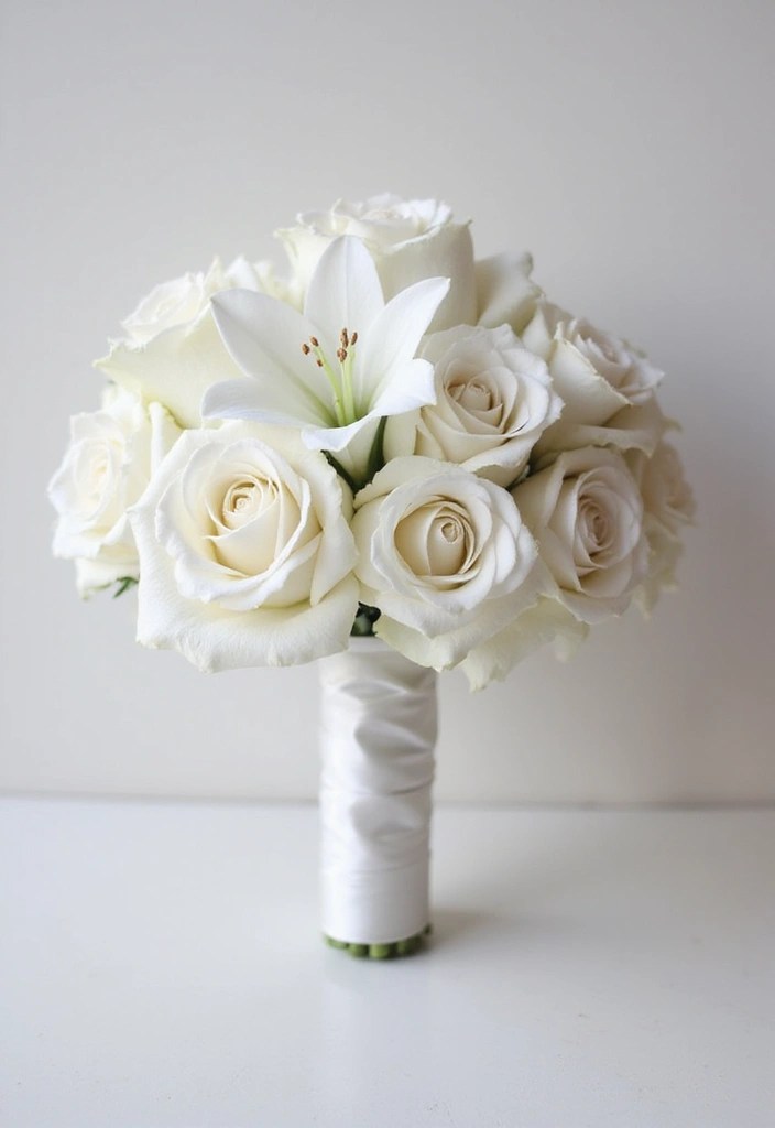 10 Unique Bridal Bouquets That Will Make You Say 'I Do' to Fresh Flowers! - 4. Minimalist Monochrome Bouquets