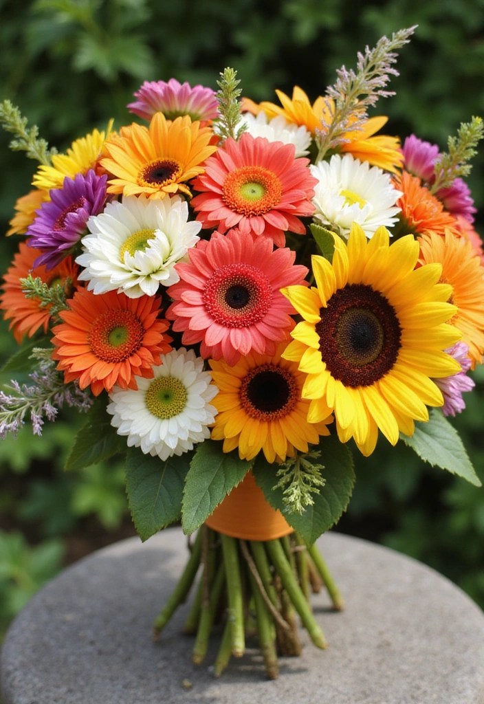 10 Unique Bridal Bouquets That Will Make You Say 'I Do' to Fresh Flowers! - 5. Bold and Bright Bouquets