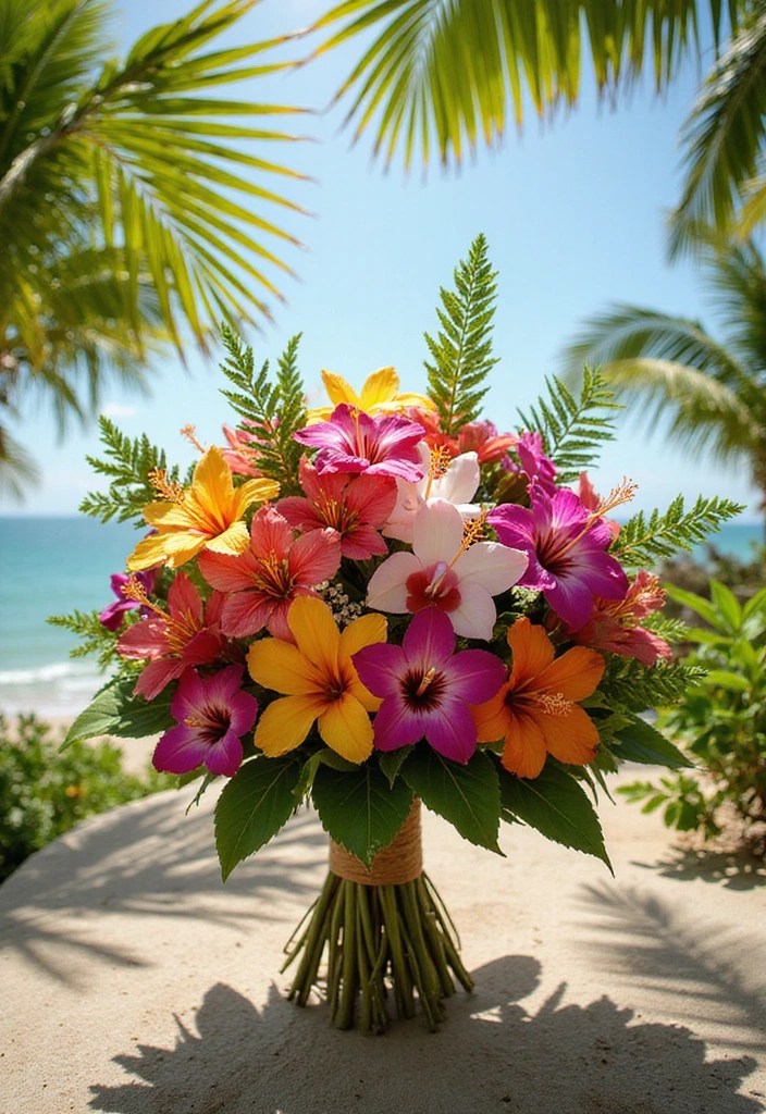 10 Unique Bridal Bouquets That Will Make You Say 'I Do' to Fresh Flowers! - 7. Tropical Paradise Bouquets