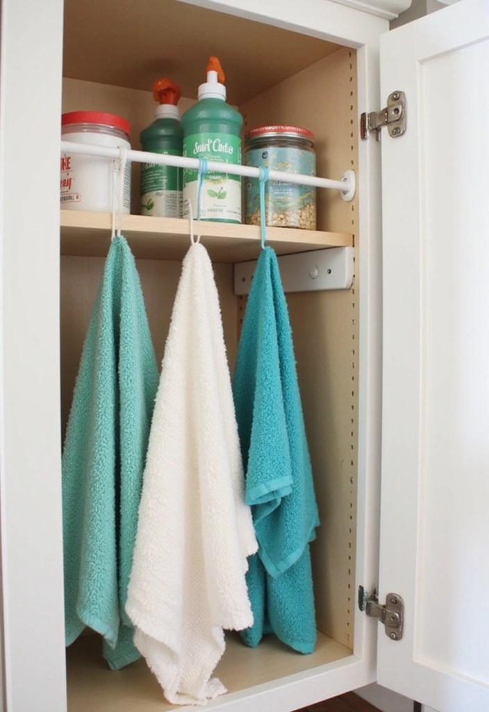 13 Modern Kitchen Organization Hacks That'll Transform Your Space Instantly! - 9. Creative Use of Tension Rods