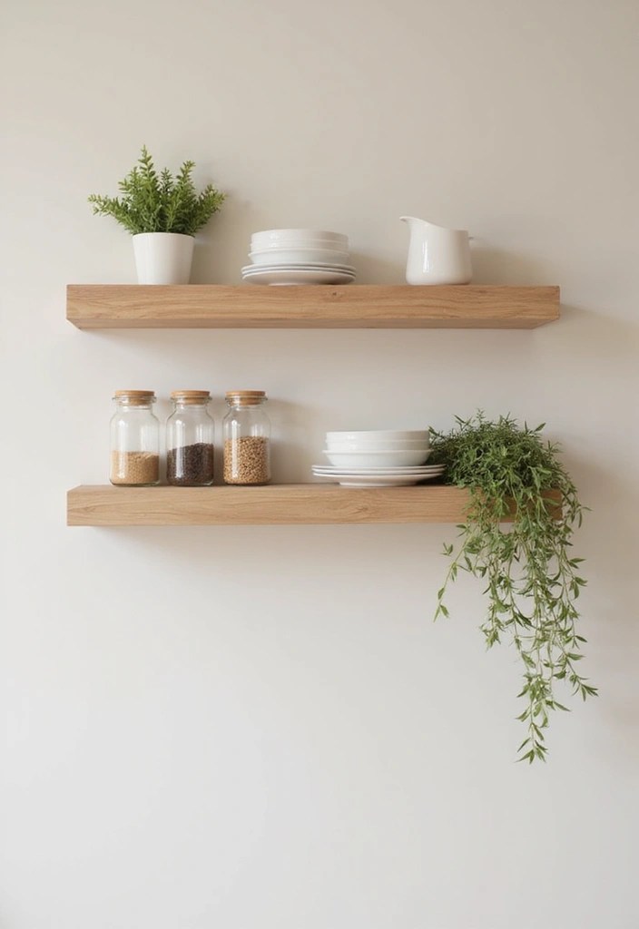 14 Minimalist Interior Design Tips to Declutter Your Space and Your Mind! - 6. Use Open Shelving