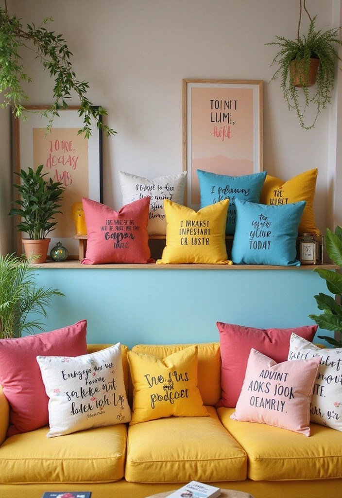 15 Colorful Throw Pillows That Will Instantly Brighten Your Living Space! - 11. Inspirational Quotes