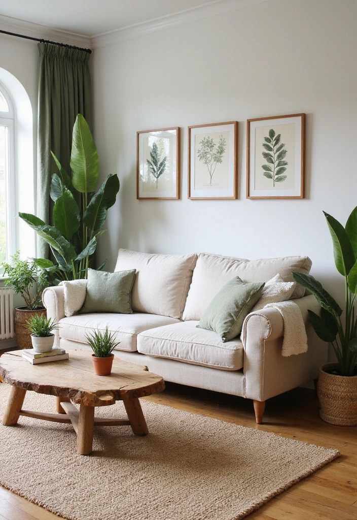 15 Cozy Living Room Aesthetics That'll Make You Never Want to Leave! (You Won't Believe #7!) - 12. Nature-Inspired