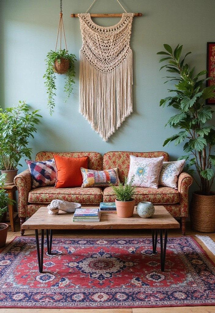 15 Cozy Living Room Aesthetics That'll Make You Never Want to Leave! (You Won't Believe #7!) - 2. Bohemian Bliss