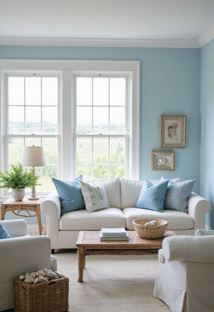 15 Cozy Living Room Aesthetics That'll Make You Never Want to Leave! (You Won't Believe #7!) - 9. Coastal Calm