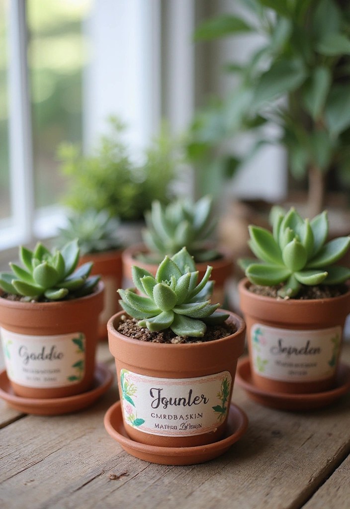 15 Creative DIY Wedding Favors That Your Guests Will Adore (You Won't Believe #8!) - 2. Mini Potted Succulents