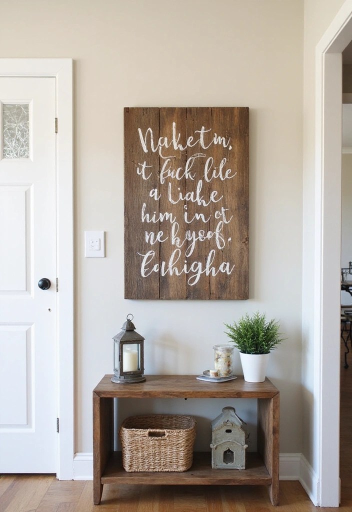 15 Must-Have Farmhouse Style Accents That Will Transform Your Home into a Cozy Retreat! - 13. Farmhouse Style Signage