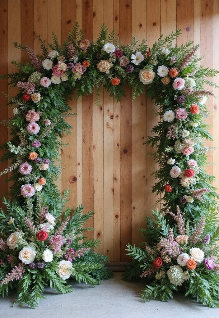 15 Stunning Bohemian Wedding Decor Ideas to Make Your Big Day Unforgettable! - 10. Floral Backdrops