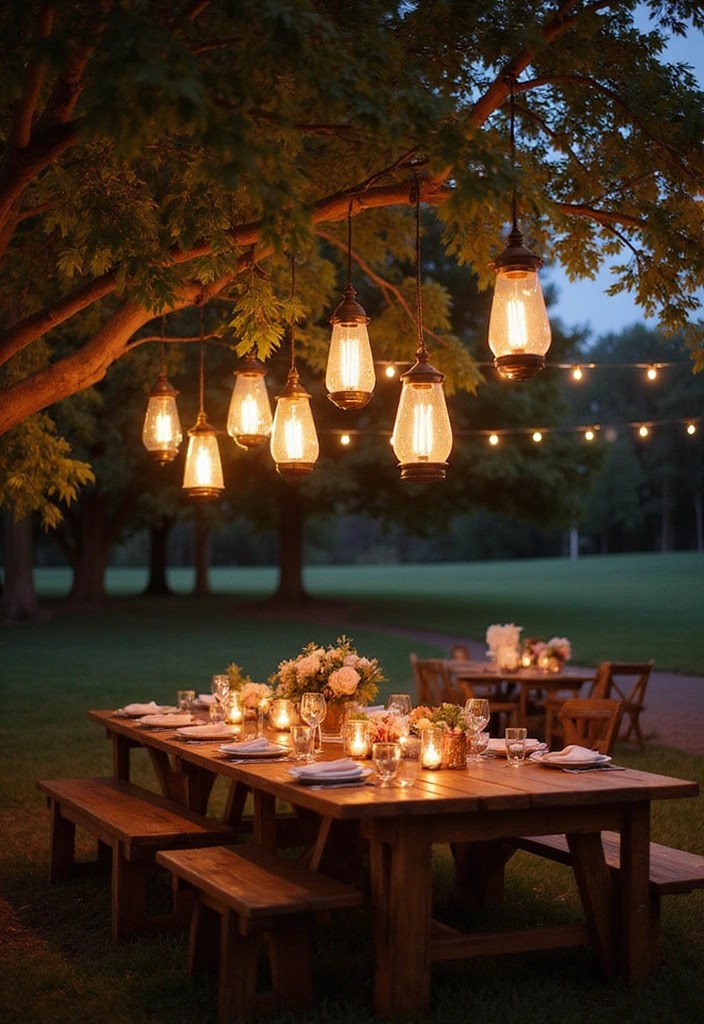 15 Stunning Bohemian Wedding Decor Ideas to Make Your Big Day Unforgettable! - 4. Lanterns and Fairy Lights