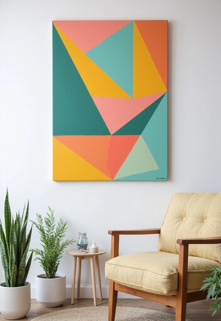 15 Stunning DIY Wall Art Ideas That Will Transform Your Space (You Won't Believe #9!) - 1. Geometric Wall Art
