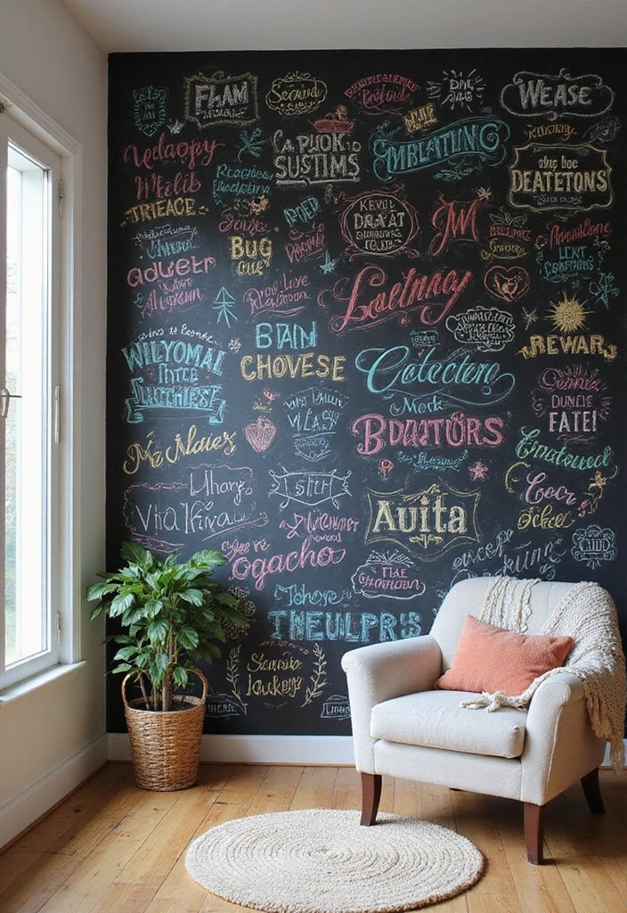 15 Stunning DIY Wall Art Ideas That Will Transform Your Space (You Won't Believe #9!) - 14. Chalk Art